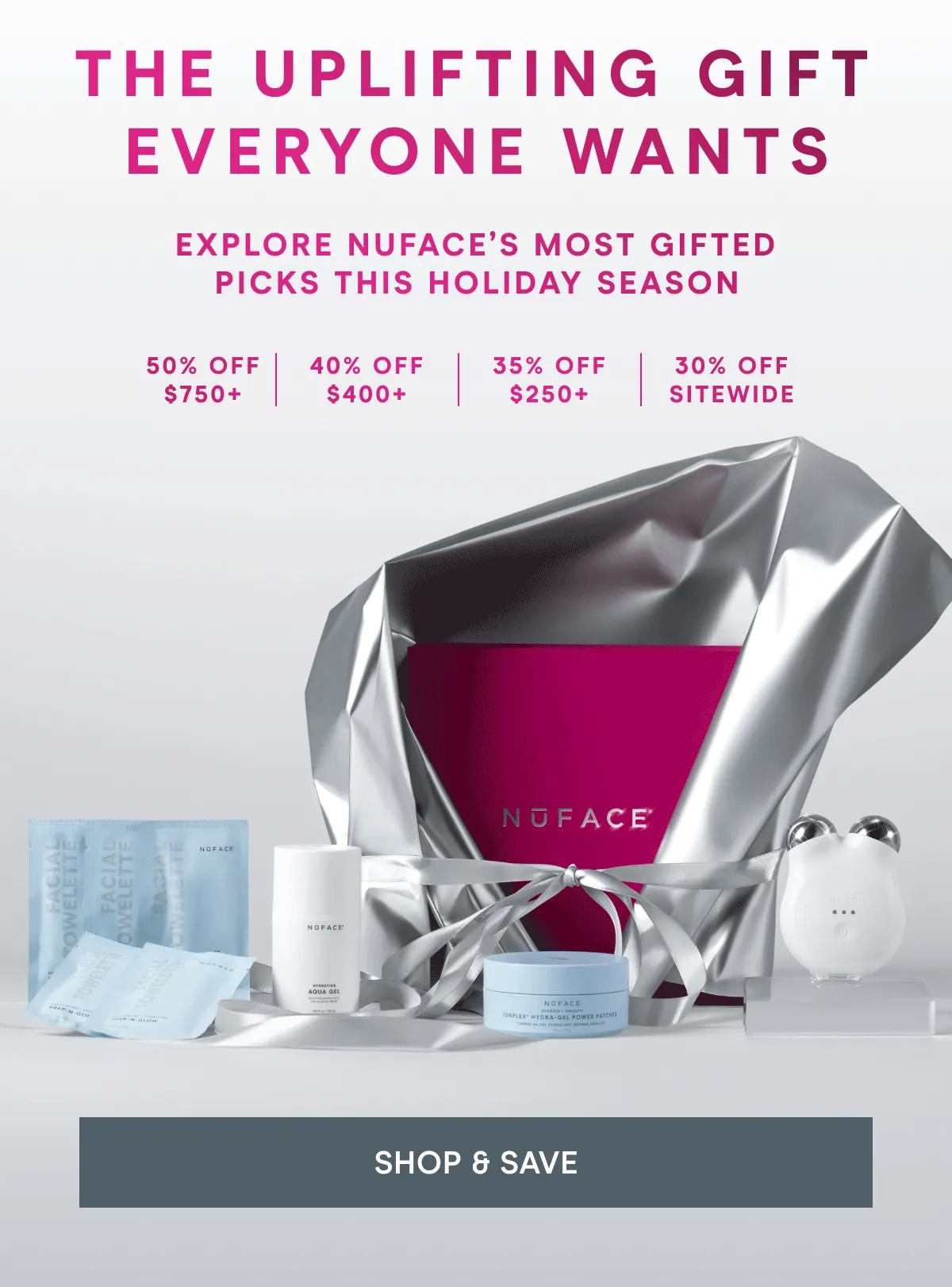 The Uplifting Gift Everyone Wants: Explore NuFACE's Most Gifted Picks This Holiday Season! Click here to shop & save!
