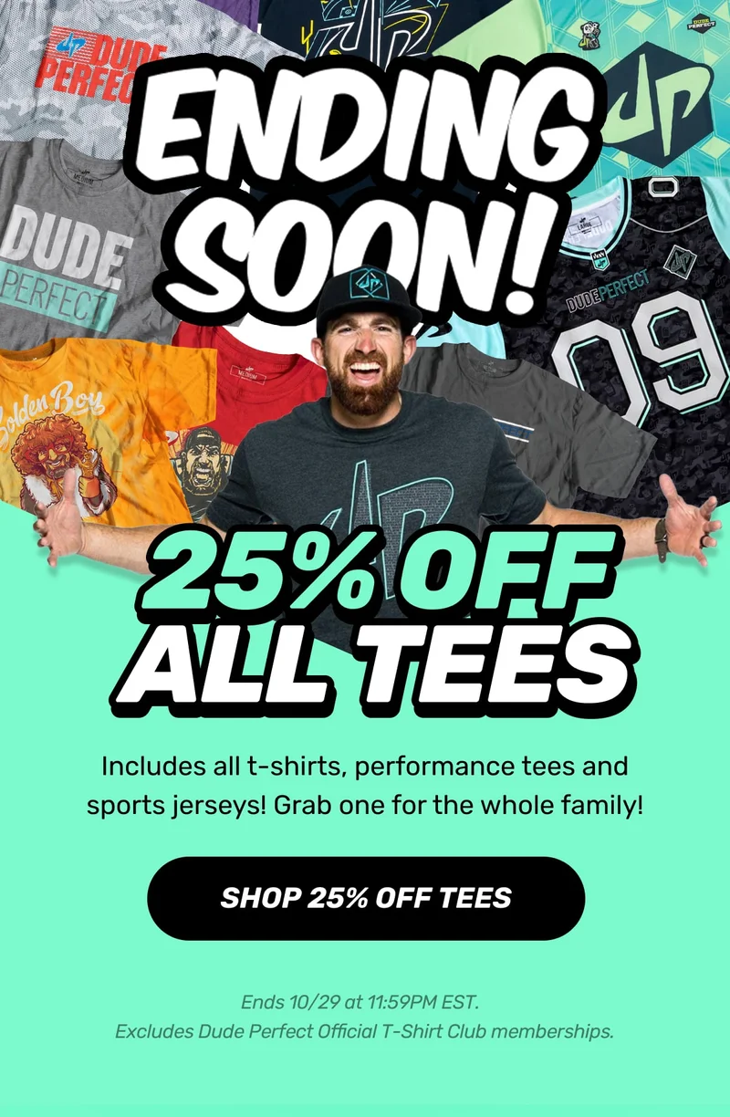 Ending Soon: 25% OFF All  Tees