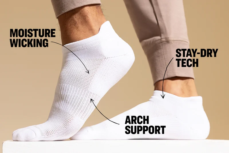 Moisture Wicking Stay-dry tech arch support
