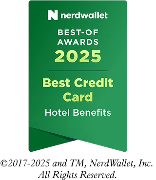 NerdWallet Best-of Awards 2025 | Best Credit Card | Hotel Benefits