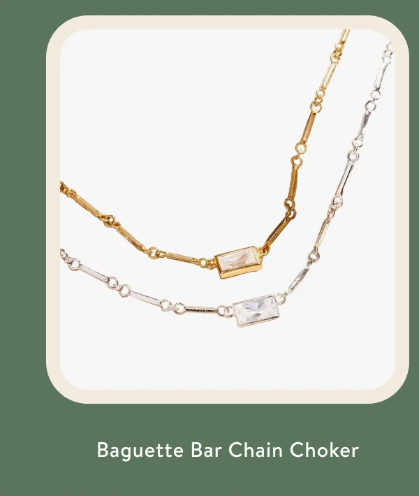 Baguette Bar Chain Choker