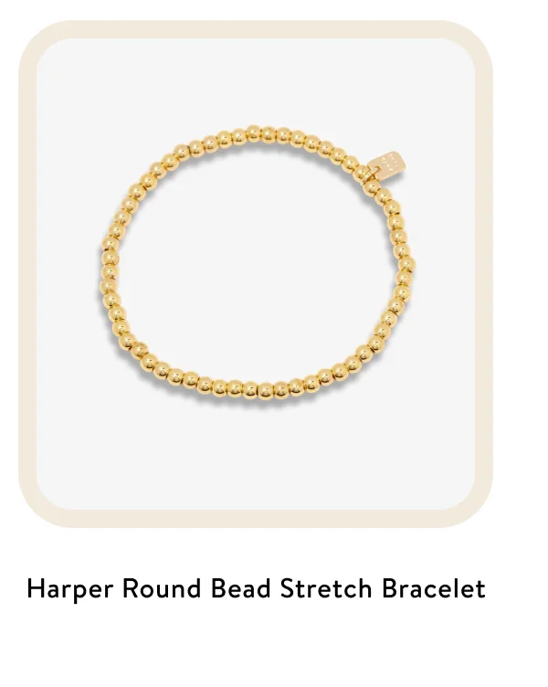 Harper Round Bead Stretch Bracelet