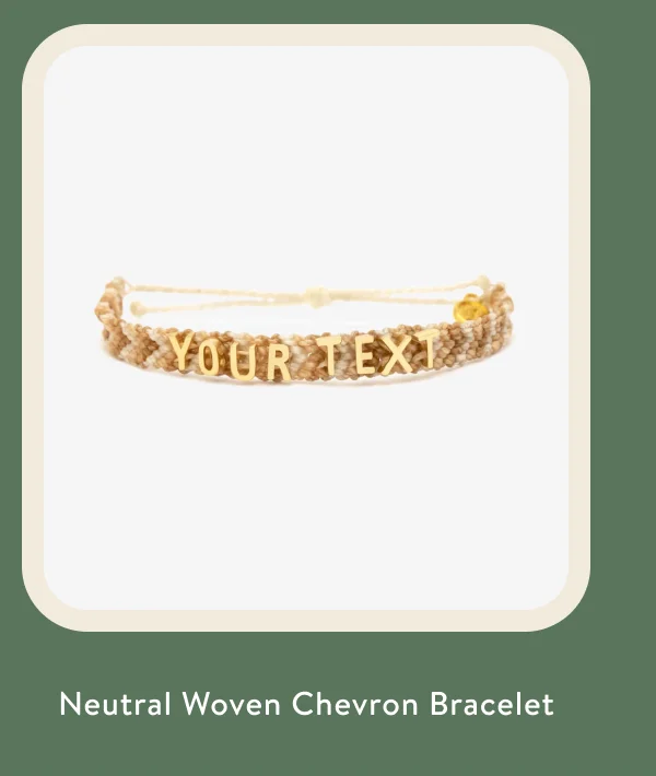 Neutral Woven Chevron Bracelet
