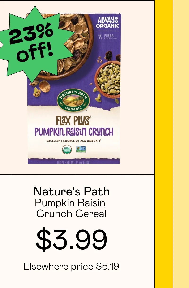 Pumpkin Raisin Crunch Cereal