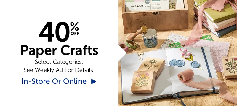 40% Off Paper Crafts - Select Categories.
