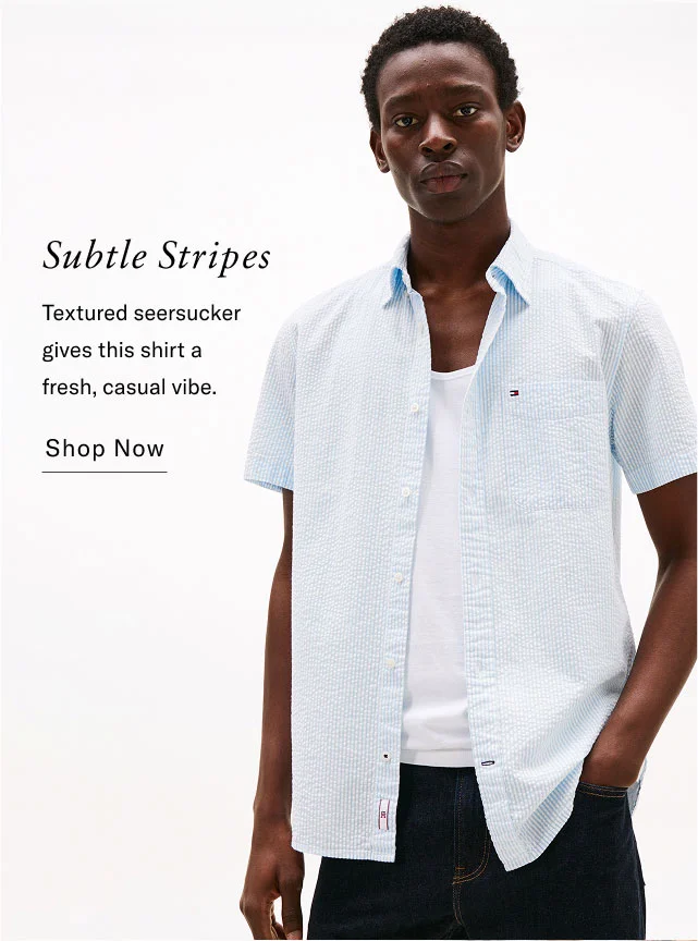 Subtle stripes textured seersucker gives this shirt a fresh, casual vibe. Shop now