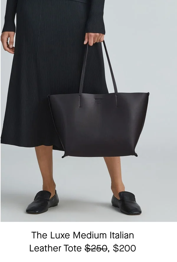 [image]The Luxe Medium Italian Leather Tote