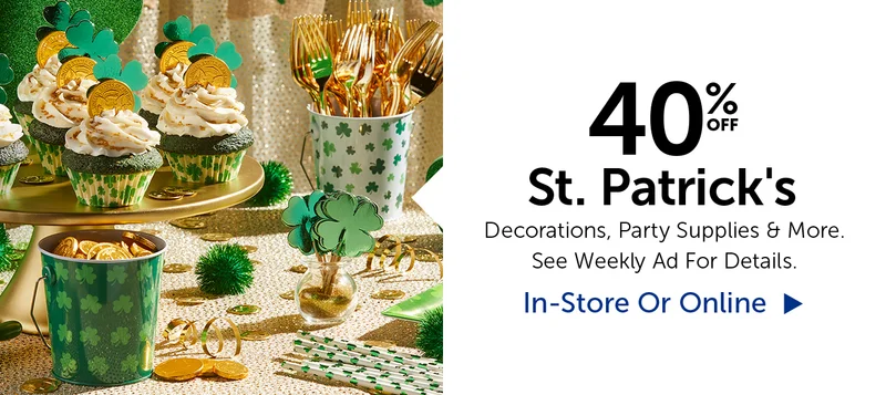 40% Off St. Patrick's - Decorations, Party Supplies & More.
