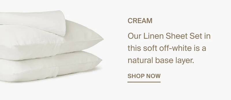 Shop Linen Sheet Set in Cream