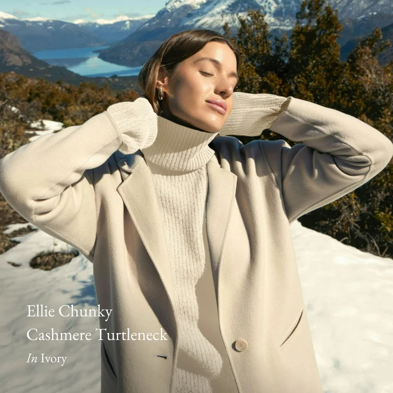 Ellie Chunky Cashmere Turtleneck
