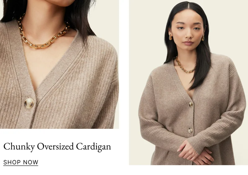 Billie Chunky Oversized Cashmere Cardigan