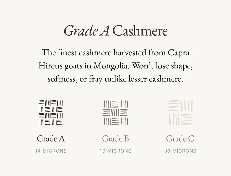 Grade A cashmere