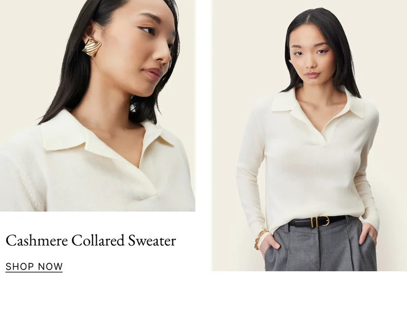 Camila Airy Cashmere Collared Sweater