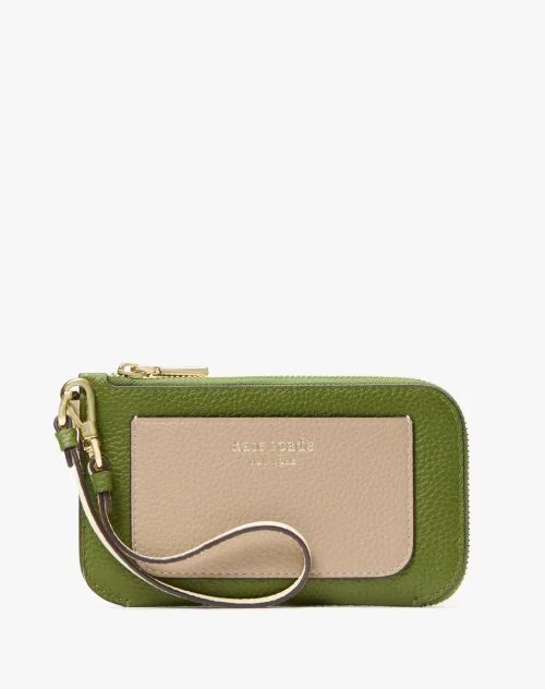 Ava Colorblocked Coin Card Case Wristlet