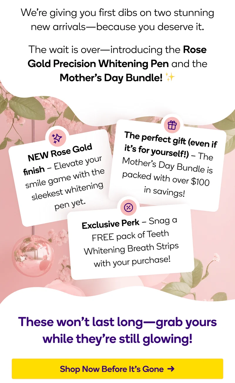 rose gold mother's day bundle