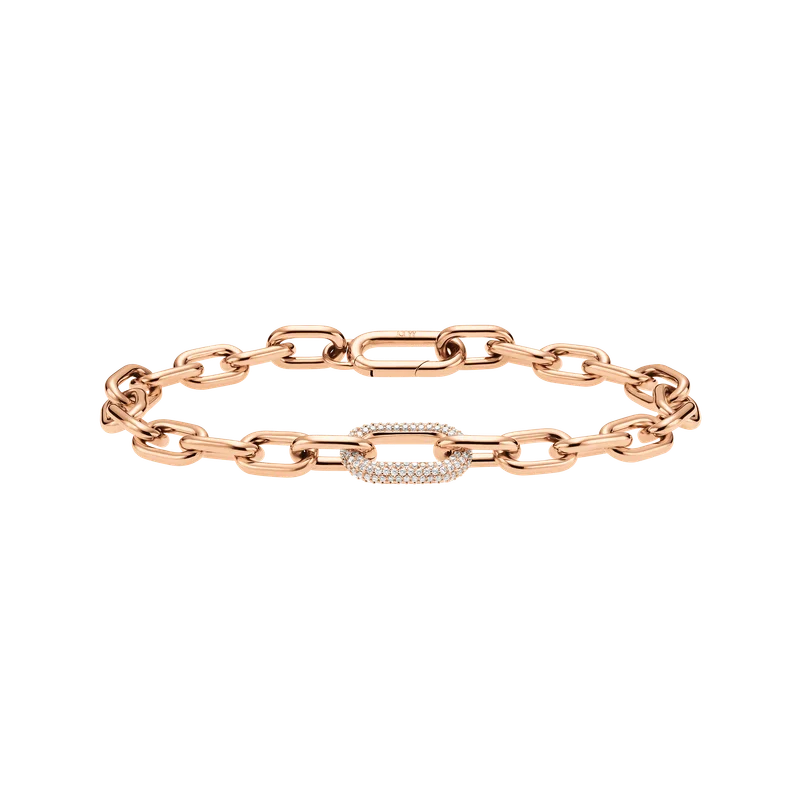 Image of Crystal Link Bracelet Rose Gold