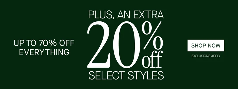 UP TO 70% OFF EVERYTHING