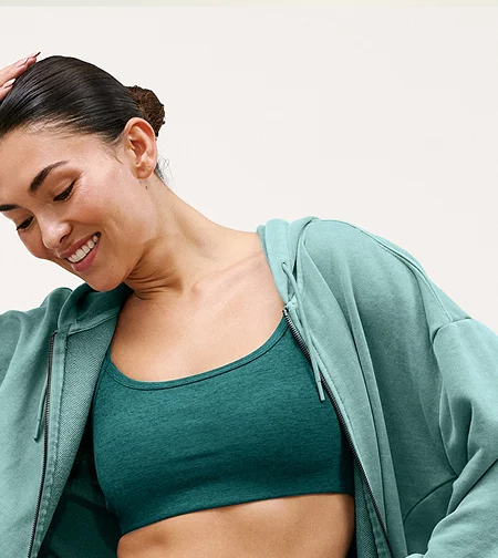 Spacedye Forever Bra in Teal Sea Heather
