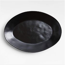Marin Black Recycled Ceramic Serving Platter