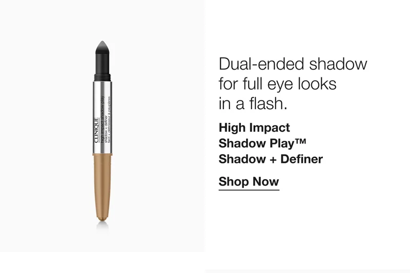 Dual-ended shadow for full eye looks in a flash. High Impact Shadow Play™ Shadow + Definer Shop Now