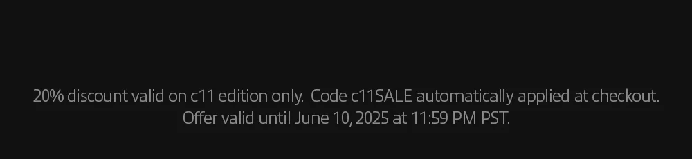 35% discount valid on c11 Flâneur edition only. Online price reflects discount. Offer valid until May 10, 2025 at 11:59 PM PST.