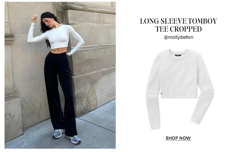 Long Sleeve Tomboy Tee Cropped