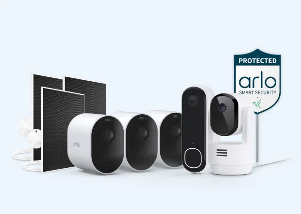 Doorbell + 3 Pro Outdoor Cameras + 3 Solar Panel Chargers + Indoor Pan Tilt Camera Security Kit