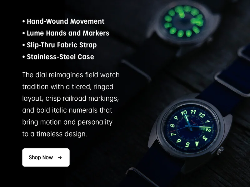 shop now - timex x worn & wound
