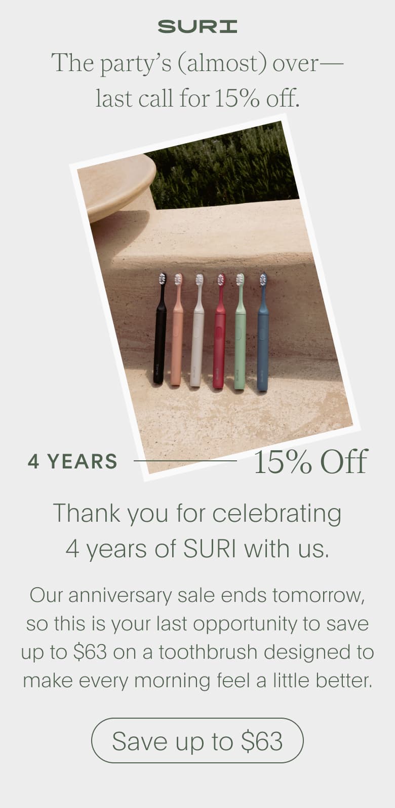 4 YEARS | 15% OFF
