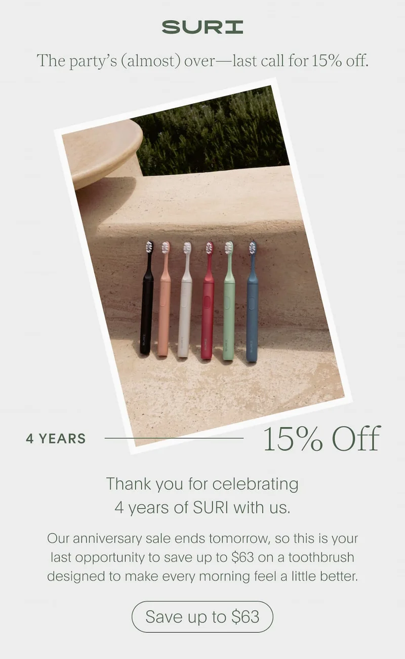 4 YEARS | 15% OFF