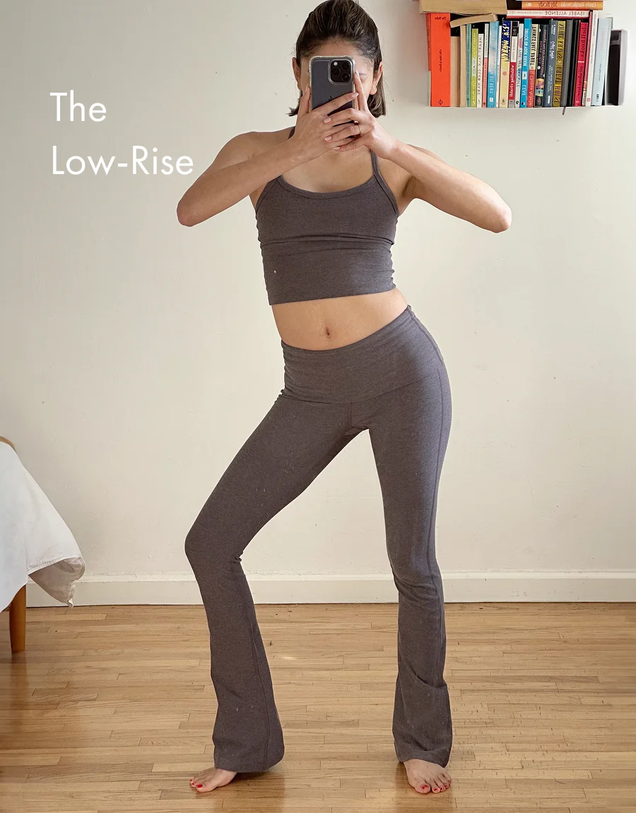 Spacedye Foldover Bootcut Pant in Soft Umber Heather
