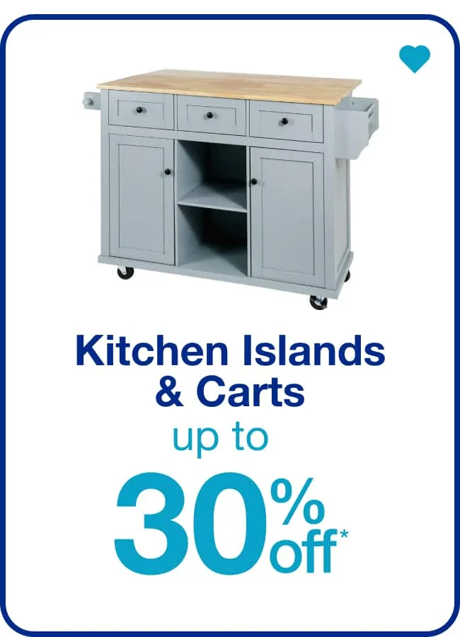 Up to 35% Off Kitchen Islands — Shop Now!