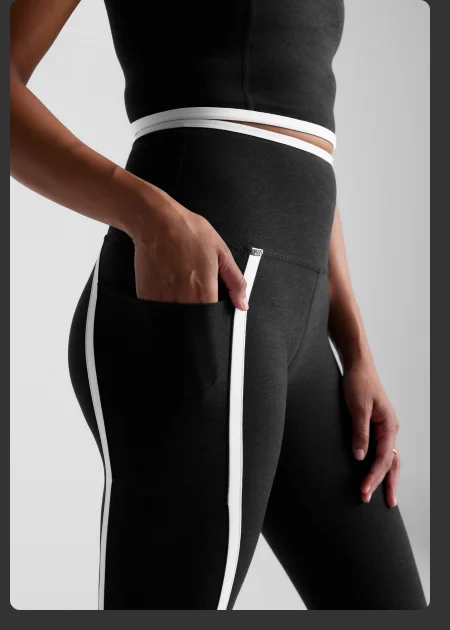 Spacedye New Moves High Waisted Midi Legging in Darkest Night/Cloud White