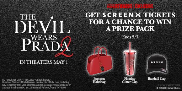 THE DEVIL WEARS PRADA 2 | GET SCREENX TICKETS FOR A CHANCE TO WIN A PRIZE PACK | ENDS 5/3