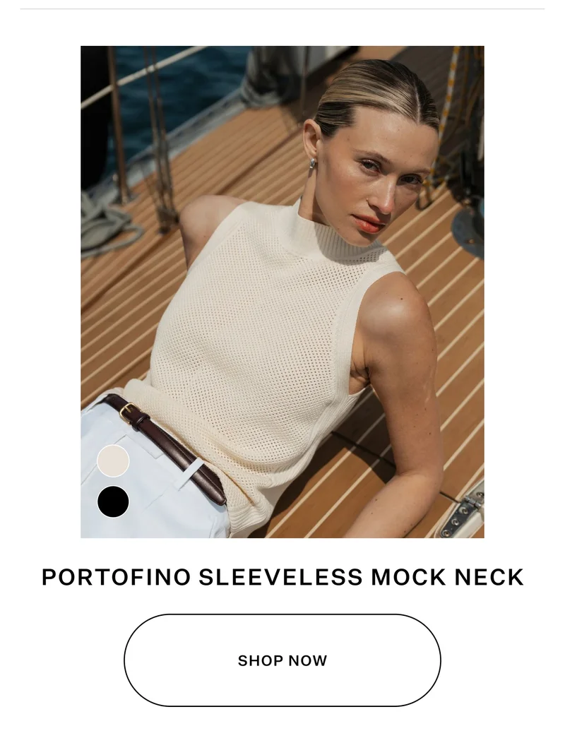Portofino Sleeveless Mock Neck