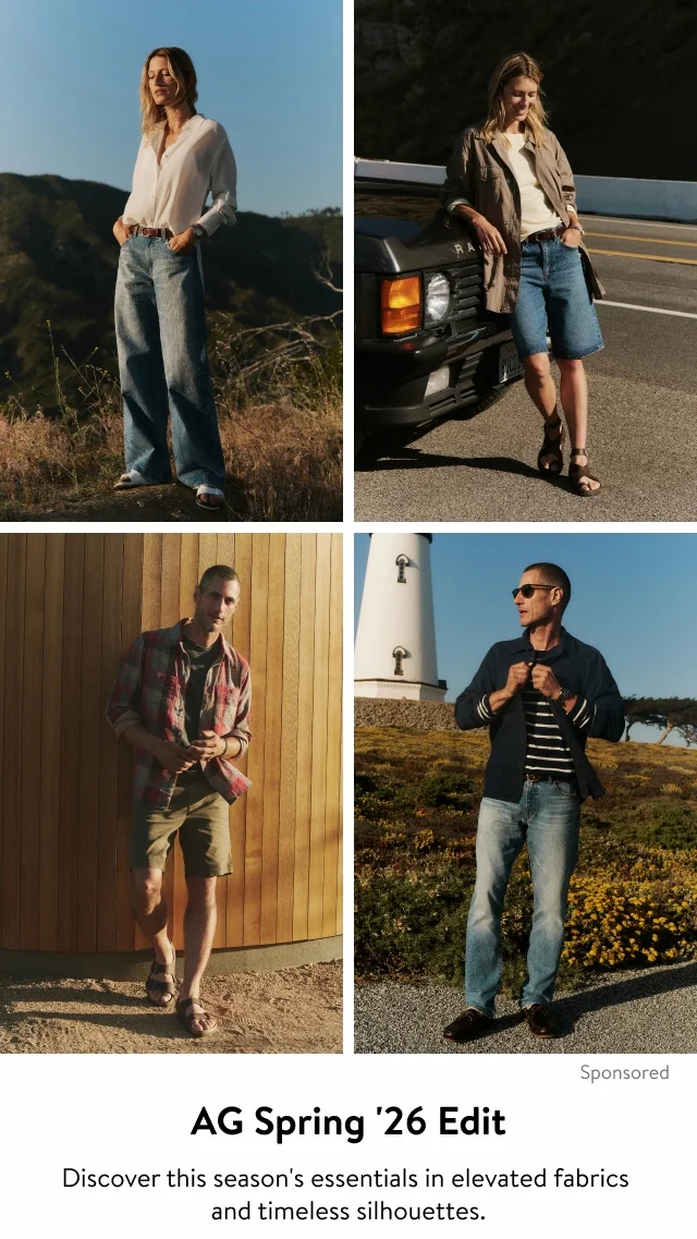 Four looks from the AG Spring 2026 collection.