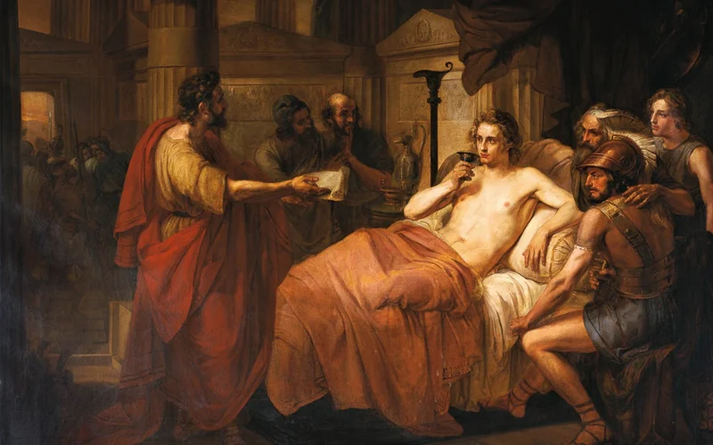 The sick Alexander (Alessandro infermo), by Domenico Induno, 19th Century, oil on canvas.