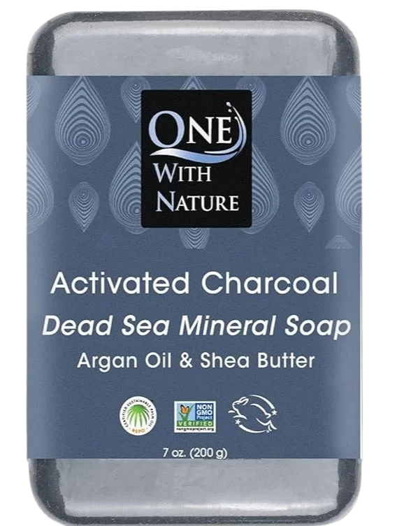 Image of One With Nature Activated Charcoal with Dead Sea Minerals Soap Bar