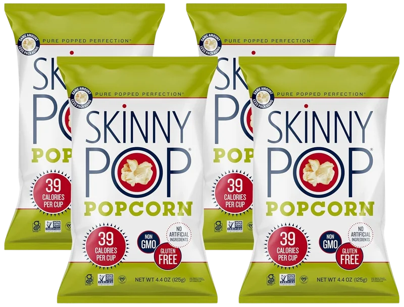 Image of Skinny Pop Ready-To-Eat Popcorn, 100-Calorie (4 Pack)