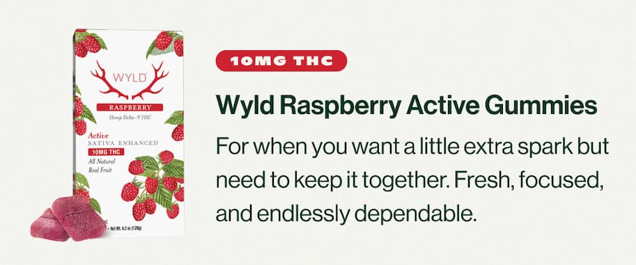 Wyld Raspberry Active Gummies