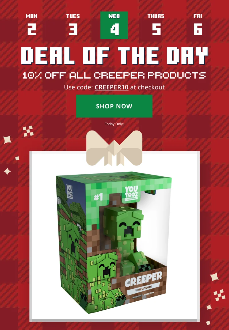 Save 10% on Creeper products