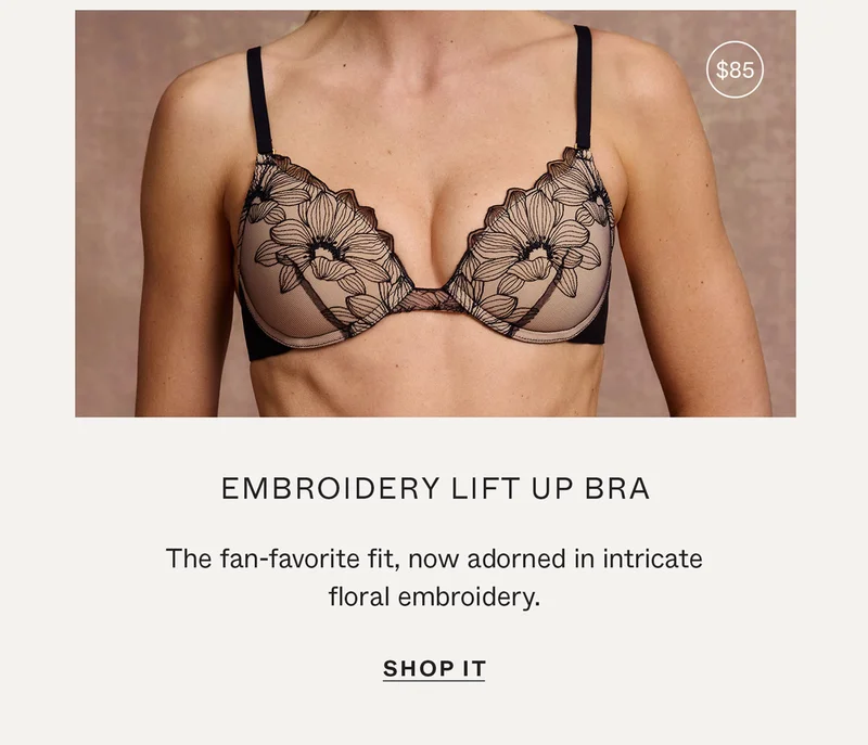 Embroidery Lift Up Bra