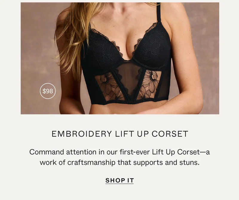 Embroidery Lift Up Corset