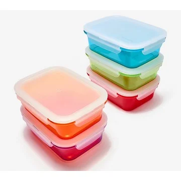 LocknLock Set of 5 Multi-Color Tritan Rectangle Set