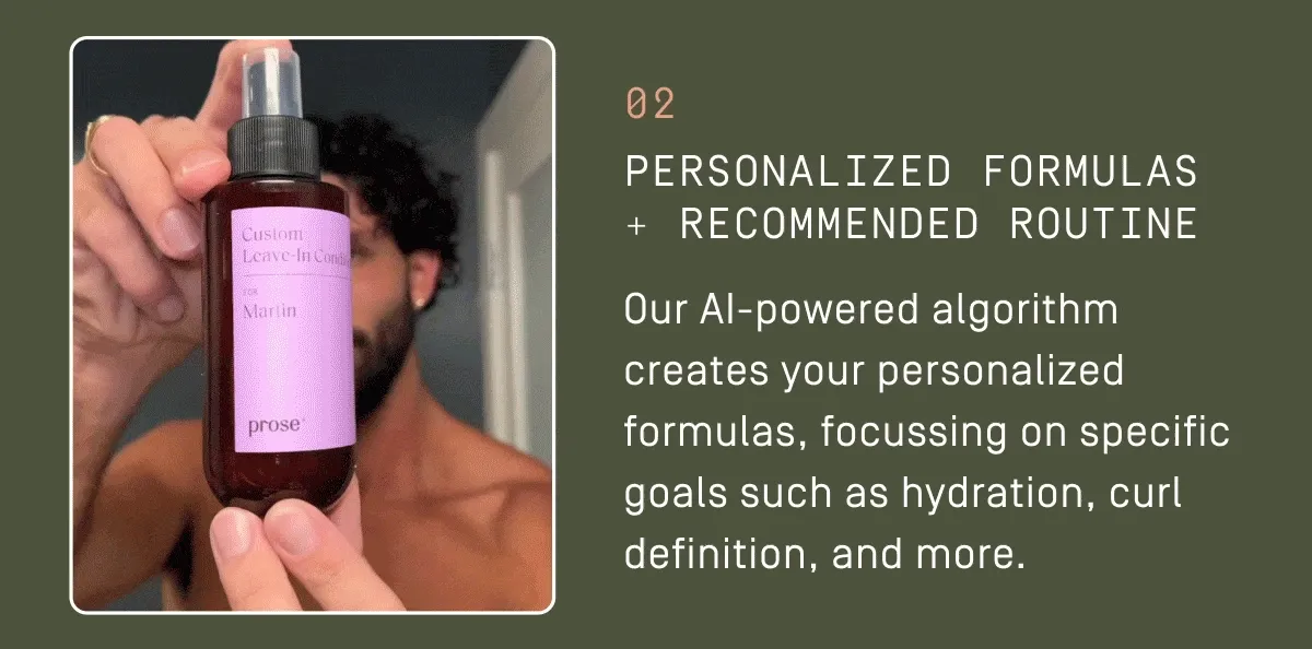 2. Personalized formulas + recommended routine