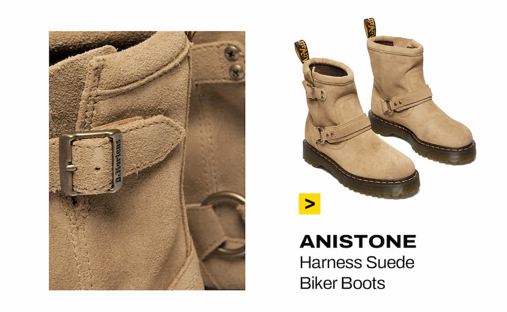 Anistone Harness Suede Biker Boots