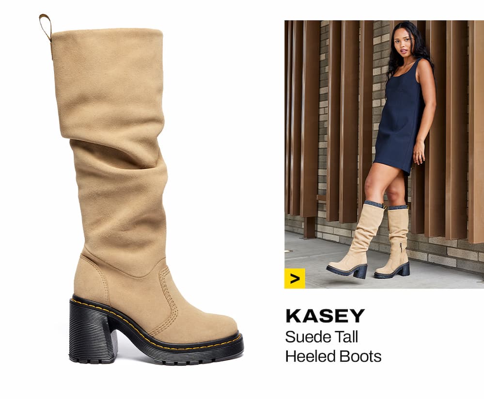 Kasey Suede Tall Heeled Boots
