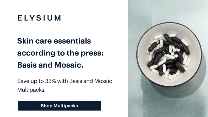 ELYSIUM | Skin care essentials according to the press: Basis and Mosaic. | Save up to 33% with Basis and Mosaic Multipacks. | Shop Multipacks