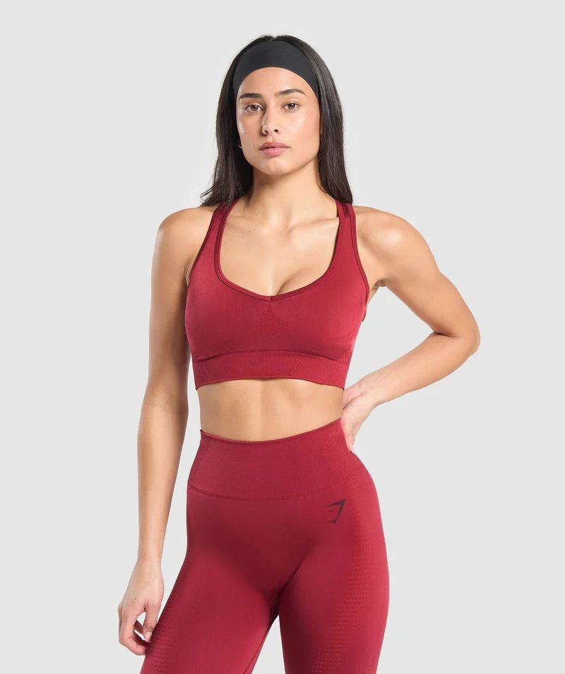RED SPORTS BRA WOMENS