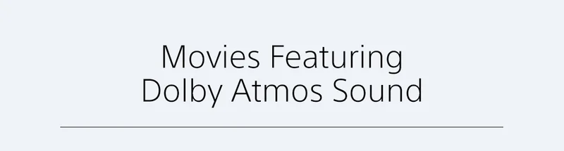 Movies Featuring Dolby Atmos Sound